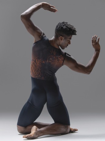 Printed Mesh Back Biketard Aldo Ballet Rosa