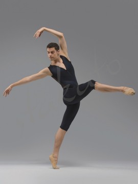 Printed Mesh Back Biketard Aldo Ballet Rosa