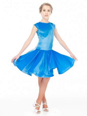 Yana Stand up collar velvet dress for girls