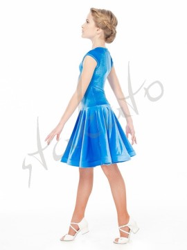 Yana Stand up collar velvet dress for girls