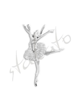 Łańcuszek z wisiorkiem Swan Lake - srebro