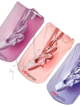 I LOVE DANCE pop-art pointe shoe bag