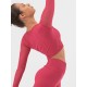 Wave 180 Corallo Long Mesh Sleeve Top Pridance