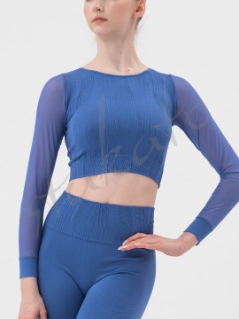 Wave 180 Indaco Long Mesh Sleeve Top Pridance