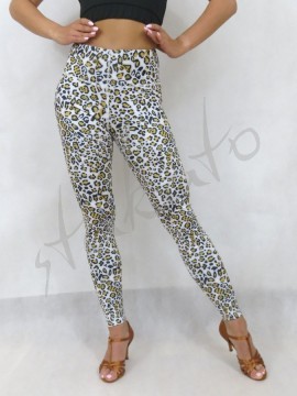 Adicto Salvaje White panther dance leggings