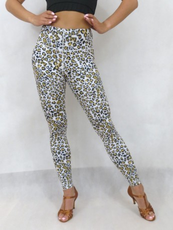 Adicto Salvaje White panther dance leggings