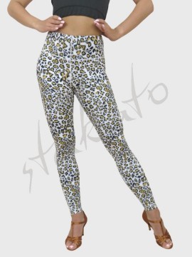 Adicto Salvaje White panther dance leggings