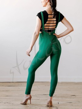 Legginsy do bachaty na szelkach Suspenders Green Lure