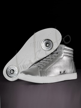  Sneakery Fuego High-Top Silver
