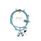 Elastic bracelet with charms and beads