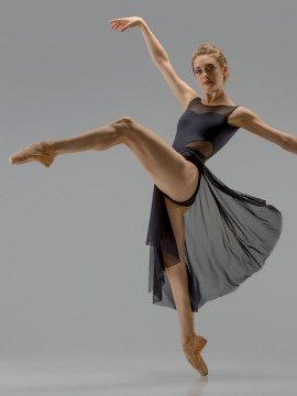Tunika z rozcięciem na gumce Lumi Ballet Rosa