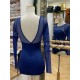 Joanna Navy Leotard with long sleeve Juli Garden