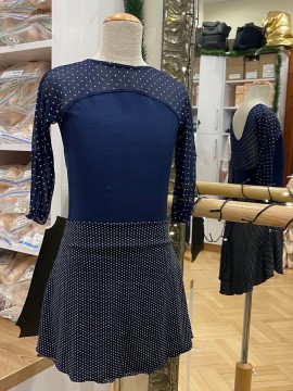 Elastic pull-on skirt Navy Dots Juli Garden