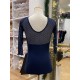 Girl's leotard Olenka Navy Dots Juli Garden