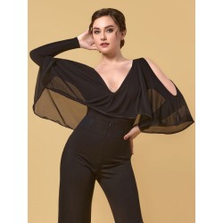 V-cut long sleeve leotard Letizia Grand Prix