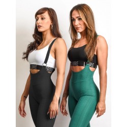 Leggins with Suspenders Green Lure
