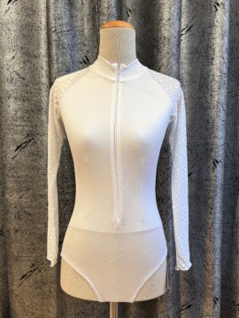 Leotard Zena White Dot long sleeve Juli Garden