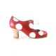 Flamenco shoes M77 Lunares Cordones Box Rojo y Blanco Begoña Cervera