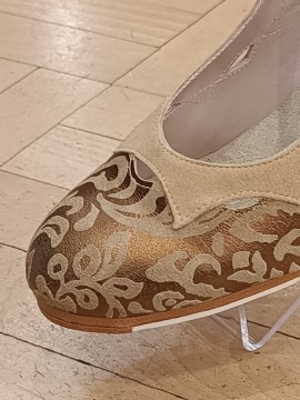 Flamenco shoes M31 Estrella Fantasia Oro Ante NBeige Begoña Cervera