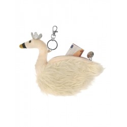 Fluffy Swan Purse Keyring