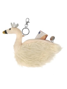 Fluffy Swan Purse Keyring