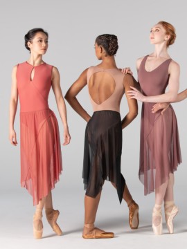 Asymmetric skirt Fabia Ballet Rosa