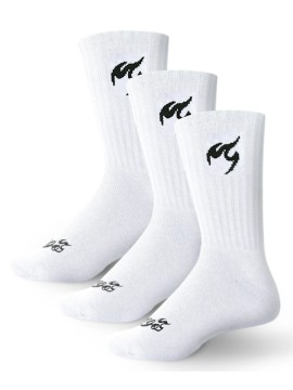 Skarpetki do tańca Crew Socks White Fuego