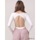 Body taneczne dwuczęściowe Sahara White LaFitwear