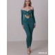 Kombinezon taneczny długi rękaw Kalahari Teal Green LaFitwear