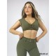 Top taneczny krótki rękaw Grenada Khaki LaFitwear
