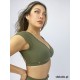 Top taneczny krótki rękaw Grenada Khaki LaFitwear