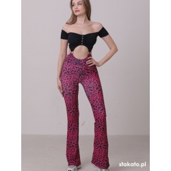 Kombinezon taneczny krótki rękaw Bayamo Pink Leo LaFitwear