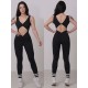 Sumatra Black tank dance jumpsuite LaFitwear