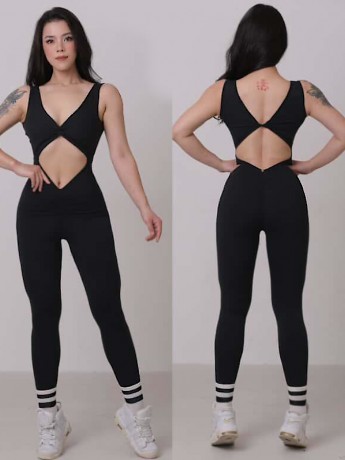 Sumatra Black tank dance jumpsuite LaFitwear