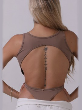 Body taneczne dwuczęściowe Boho Coffee LaFitwear