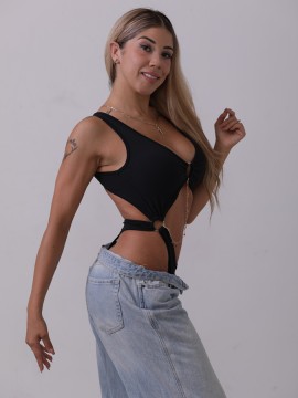 Body taneczne dwuczęściowe Boho Black LaFitwear