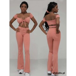 Top taneczny bez ramion Mendoza Peach LaFitwear