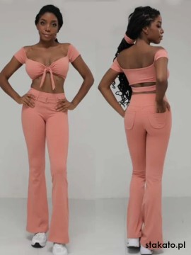 Top taneczny bez ramion Mendoza Peach LaFitwear