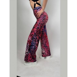 Spodnie z szerokimi nogawkami Campana Purple Leo LaFitwear