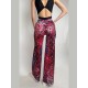 Spodnie z szerokimi nogawkami Campana Purple Leo LaFitwear