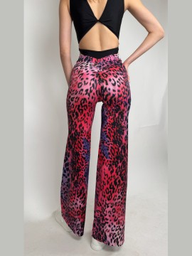 Spodnie z szerokimi nogawkami Campana Purple Leo LaFitwear