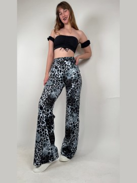 Wide leg pants Campana Black Leo LaFitwear