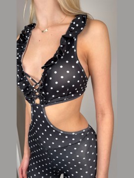 Kombinezon taneczny na ramiączkach Guiana Dots LaFitwear