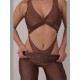 Body taneczne dwuczęściowe Twist Coffee LaFitwear