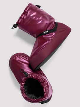  Metallic Warm Up Booties Burgundy Bloch
