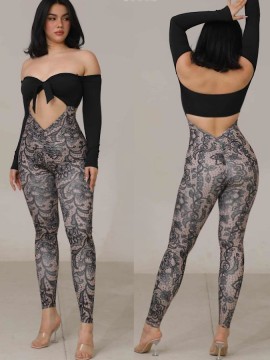 Kalahari Lace dance jumpsuite long sleeve LaFitwear