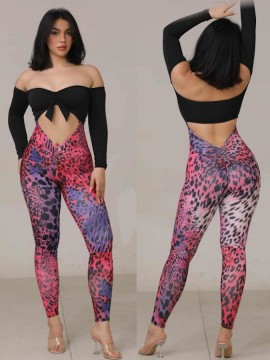 Kalahari Purple Leo dance jumpsuite long sleeve LaFitwear