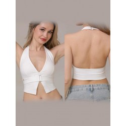 Sporty vest halter top Aruba White LaFitwear