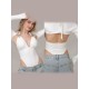 Dance set leotard & shrug Salta White LaFitwear