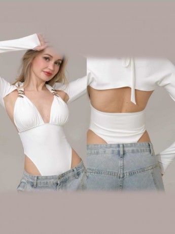 Set taneczny body i bolerko Salta White LaFitwear